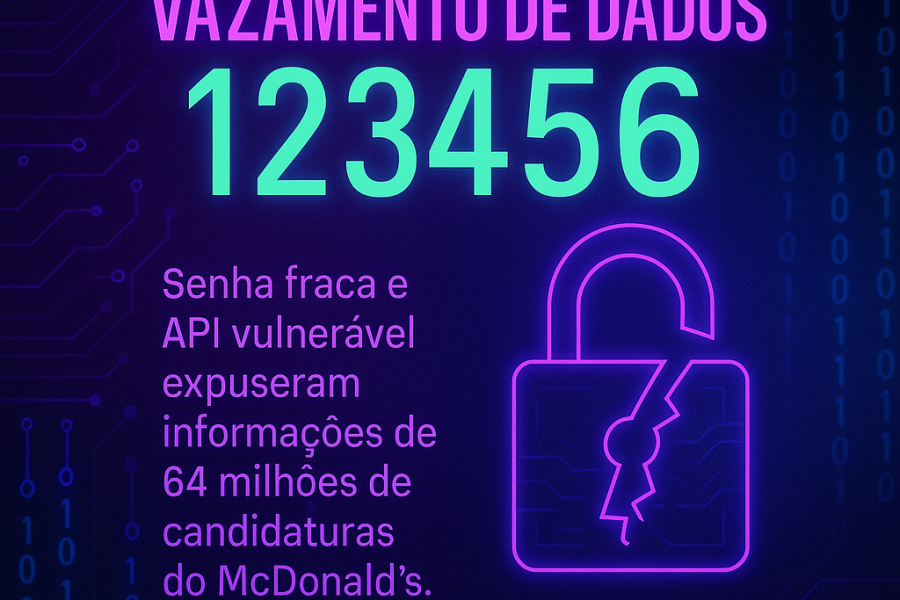 Alerta de Segurança: Vazamento de Dados de 64 milhões de candidaturas do McDonald’s envolve senha “123456”