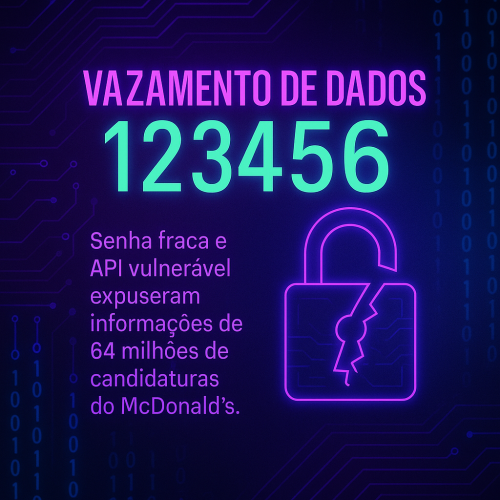 Alerta de Segurança: Vazamento de Dados de 64 milhões de candidaturas do McDonald’s envolve senha “123456”